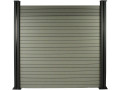 Kit de valla compuesta 1,6 x 1,2 m - Kit de fijación gratuito - Gris - Gris