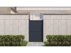 Puerta jardin "Maurice" - 101.2 x 155.9 cm - Gris 2