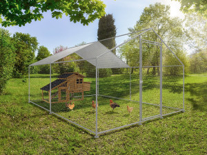 Gallinero 9 m² Recinto de malla 3 x 3 x 2 M acero galvanizado 2