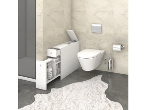 Mueble de baño de madera "Smart" - 20 x 60 x 55 cm - Blanco 2