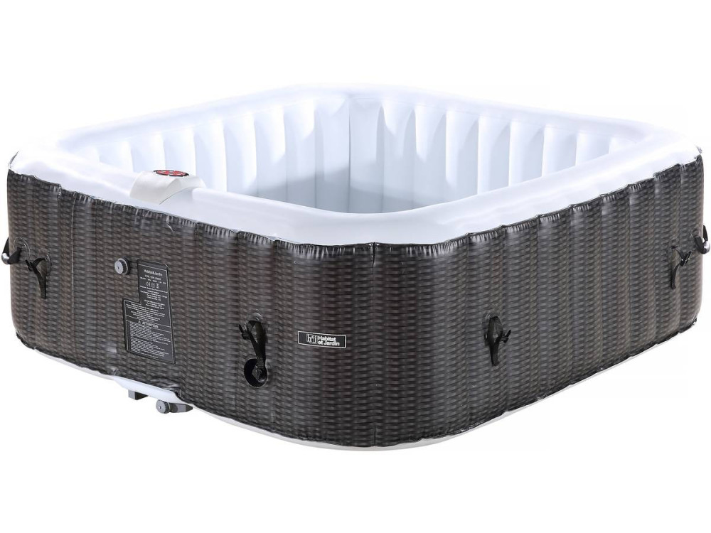 Spa hinchable Nice en PVC - 6 plazas - Marron/crema