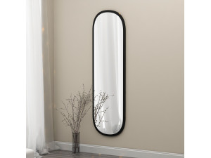 Espejo de madera "Magnum" - 40 x 120 cm - Negro 2