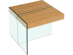 Mesa de centro "Agrigento" - 60 x 60 x 50 cm - Acabado roble