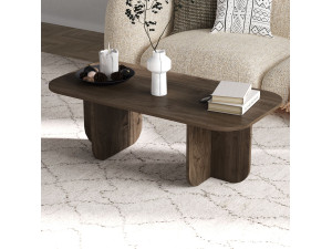 Mesa baja de madera "Becaj" - 120 x 60 x 41 cm - Nogal 2