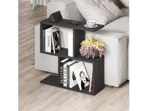 Mesa baja de madera "Homemania" - 60 x 20 x 60 cm - Madera negra 2