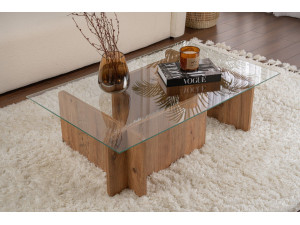 Mesa baja de madera "Flavio" - 105 x 65 x 30 cm - Pino Atlántico 2