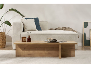 Mesa baja de madera "Harbor" - 120 x 45 x 30 cm - Roble zafiro 2