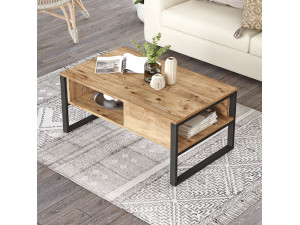 Mesa baja de madera "ML34" - 100 x 59 x 44 cm - Pino Atlántico 2