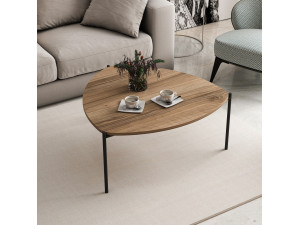 Mesa baja de madera "Lenny" - 90 x 89 x 40 cm - Nogal 2