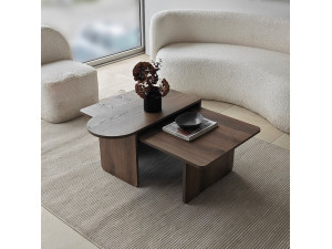 Juego de mesa baja de madera "París" 105 x 60 x 35 cm - Bronce 2