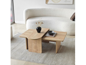 Juego de mesa baja de madera "París" 105 x 60 x 35 cm - Bronce 2