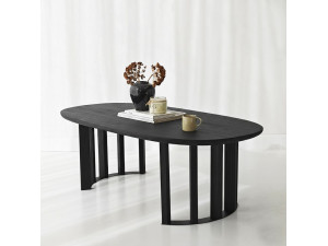 Mesa baja de madera "Elysia" - 120 x 60 x 40 cm - Negra 2