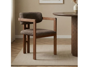 Silla de madera "Toscana" - 54 x 54 x 76 cm - Marrón / Nogal 2