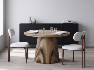 Lote de 2 sillas de comedor "Veralia" imitación madera - Gris claro 2
