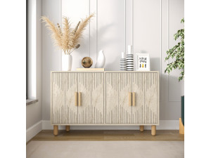 Aparador de madera "Roger" - 120 x 30 x 74 cm - Travertino 2