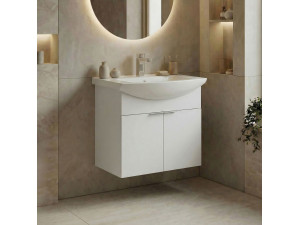 Mueble para lavabo «Purus 55» - 55 x 50 x 58 cm - Blanco 2