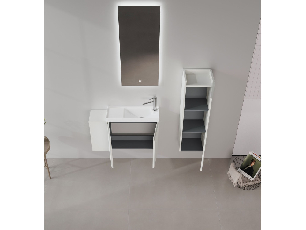 Mueble para lavabo «Ferla 80» - 80 x 22 x 45 cm - Mate Cashmere