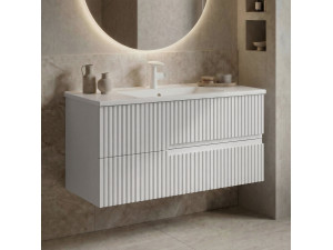 Mueble para lavabo «Moonlight 90 v2» - 91 x 51 x 51 cm - Blanco mate 2