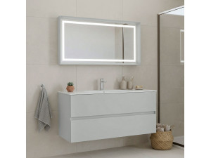 Conjunto de mueble con lavabo y espejo (2 piezas) «Nest 121 v2» - 121 x 51 x 55 cm - Mate Cashmere 2