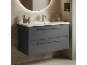Mueble para lavabo «Nuvola 100 v2» - 100 x 50 x 62 cm - Antracita 2