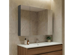 Mueble de baño con espejo «Nuvola 100 v2» - 97 x 16 x 66 cm - Antracita 2