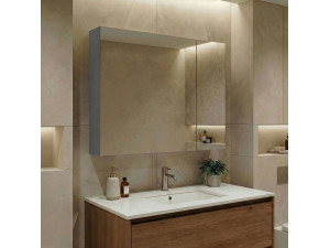 Mueble de baño con espejo «Nuvola 80 v2» - 75 x 16 x 66 cm - Gris 2