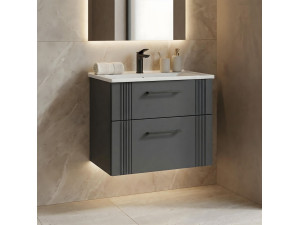 Mueble para lavabo «Bari 65 v2» - 65 x 45 x 55 cm - Antracita mate 2