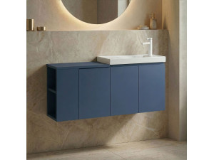 Mueble para lavabo «Ferla 110» - 110 x 22 x 45 cm - Azul petróleo 2