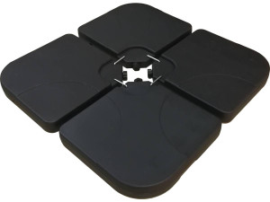 Soporte de sombrilla con 4 losas lastradas hasta 3 x 3 - 52L