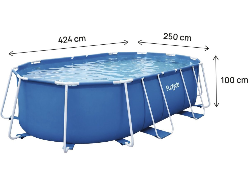 Piscina tubular ovalada "Tina" - 4,24 x 2,50 x 1 m
