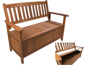 Banco de jardín "Manila" - Mapel - 2 asientos - Madera natural