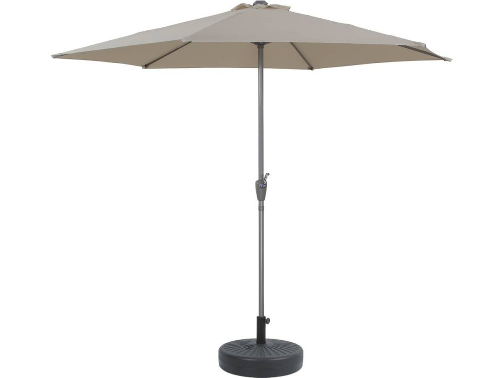 Parasol de Jardín Aluminio “Sol” – Crudo - Ø3m con base