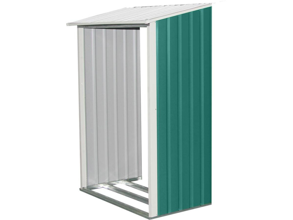Caseta de metal Rosas 2,71 m²con leñero