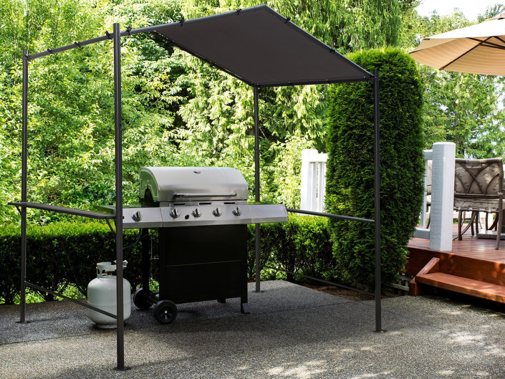 Cenador pérgola para barbacoa - 277 x 149 cm - Antracita