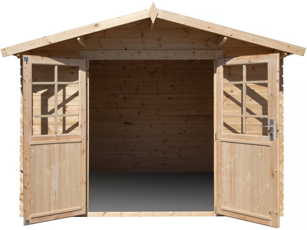 Caseta de jardín de madera 9,4 m² "Lys" - 320 x 298 x 225 cm - 28 mm