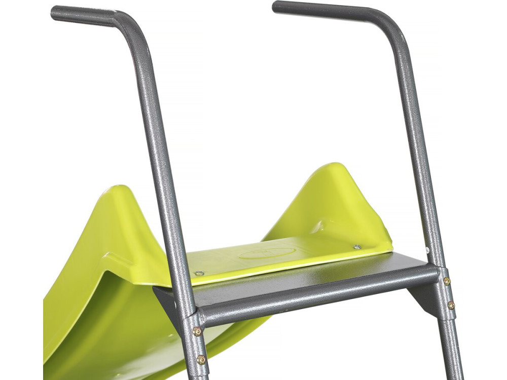 Tobogán de jardín de doble onda "Poly" en verde - 240 x 120 x 156 cm