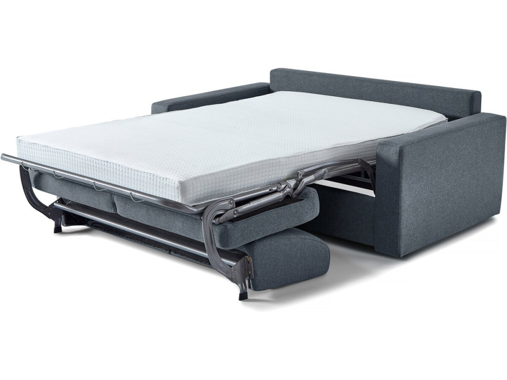 Sofá cama convertible express "Diana" de tela - Cama de 120 cm - 2 plazas - Gris