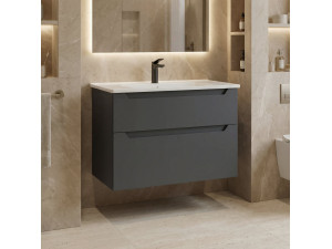 Mueble para lavabo «Messina 85 v2» - 85 x 45 x 55 cm - Antracita mate 2