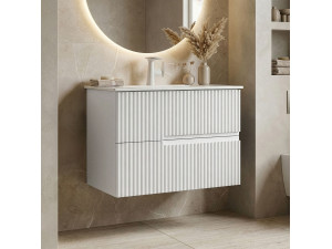 Mueble para lavabo «Moonlight 70 v2» - 71 x 51 x 51 cm - Blanco mate 2