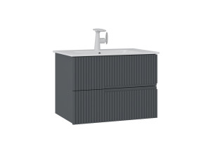 Mueble para lavabo «Moonlight 70 v2» - 71 x 51 x 51 cm - Antracita mate