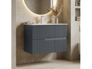 Mueble para lavabo «Moonlight 70 v2» - 71 x 51 x 51 cm - Antracita mate 2