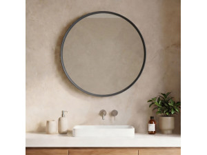 Espejo decorativo de madera «Moonlight 75 v2» - 75 x 7 x 75 cm - Antracita mate 2