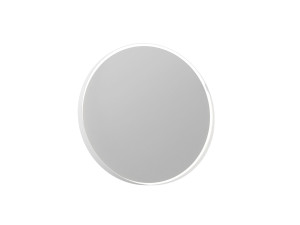 Espejo decorativo de madera «Moonlight 75 v2» - 75 x 7 x 75 cm - Blanco mate
