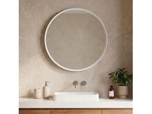Espejo decorativo de madera «Moonlight 75 v2» - 75 x 7 x 75 cm - Blanco mate 2