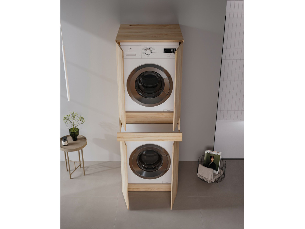 Mueble para lavadora «Neve 70» - 70 x 73 x 193 cm - Roble