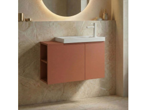 Mueble para lavabo «Ferla 80» - 80 x 22 x 45 cm - Canela mate 2