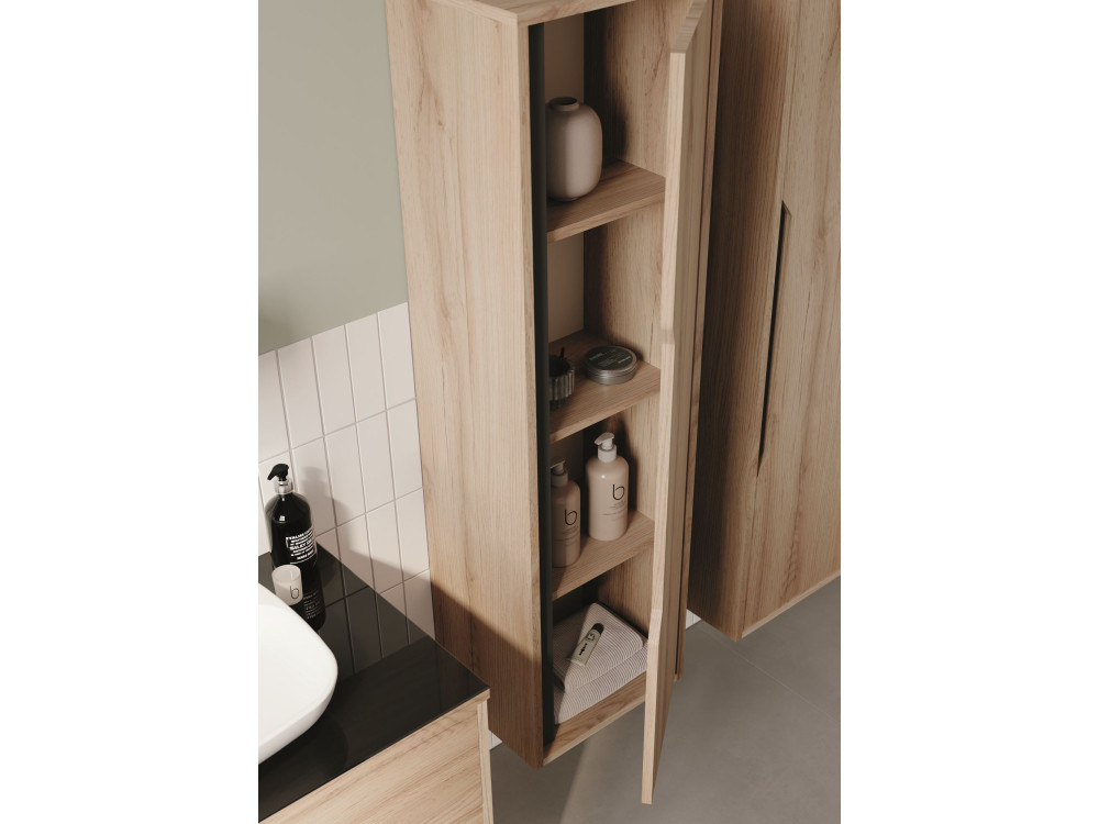 Armario de baño «Galia 40» - 40 x 30 x 138 cm - Roble