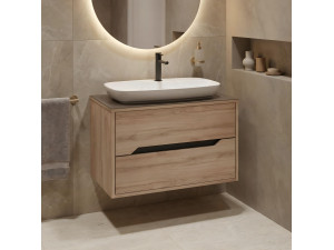 Mueble para lavabo «Galia 80 v2» - 80 x 50 x 50 cm - Roble 2
