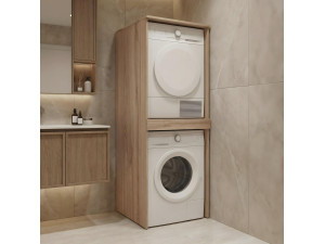 Mueble para lavadora «Linfa 70» - 70 x 73 x 193 cm - Roble 2