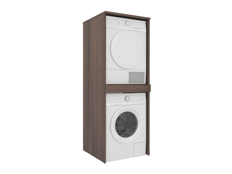 Mueble para lavadora «Linfa 70» - 70 x 73 x 193 cm - Nogal oscuro